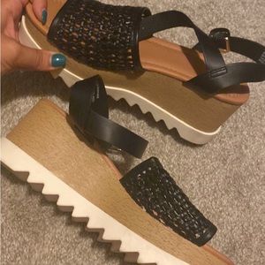 Platform sandals, worn one time